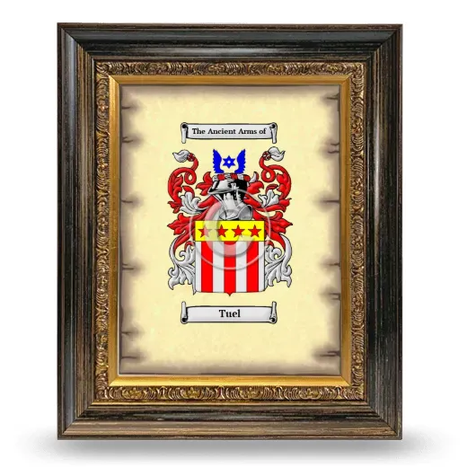 Tuel Coat of Arms Framed - Heirloom