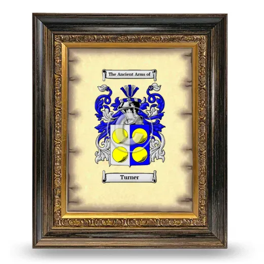 Turner Coat of Arms Framed - Heirloom