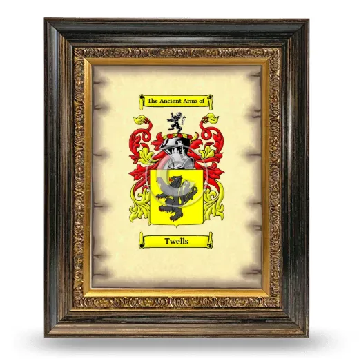 Twells Coat of Arms Framed - Heirloom