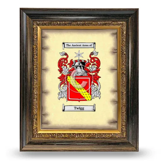 Twigg Coat of Arms Framed - Heirloom