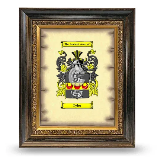 Tyler Coat of Arms Framed - Heirloom