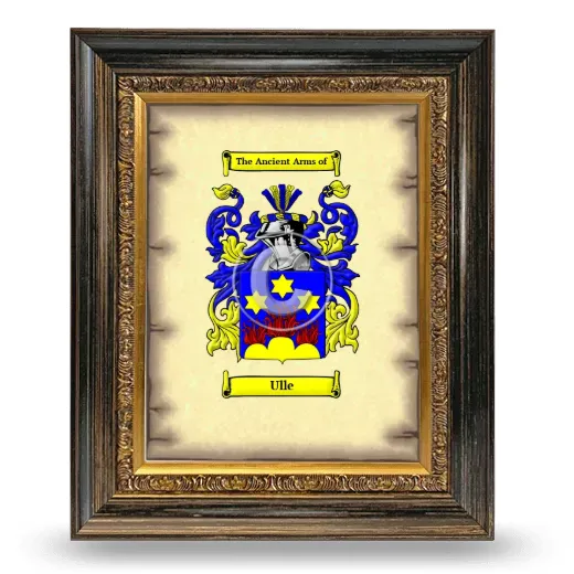 Ulle Coat of Arms Framed - Heirloom
