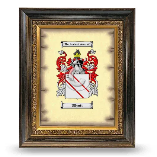 Ullyott Coat of Arms Framed - Heirloom