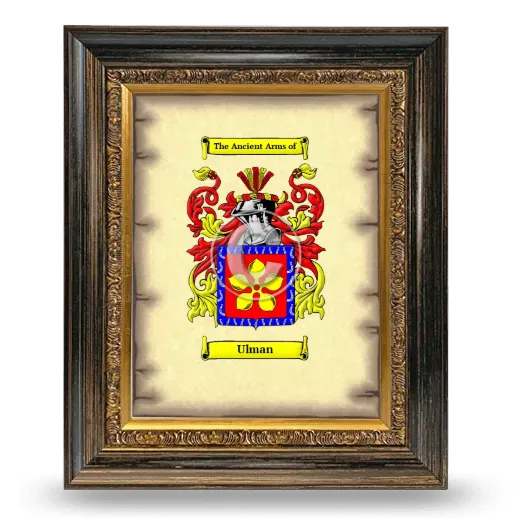 Ulman Coat of Arms Framed - Heirloom