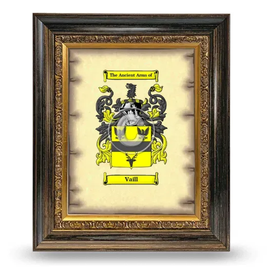 Vaill Coat of Arms Framed - Heirloom
