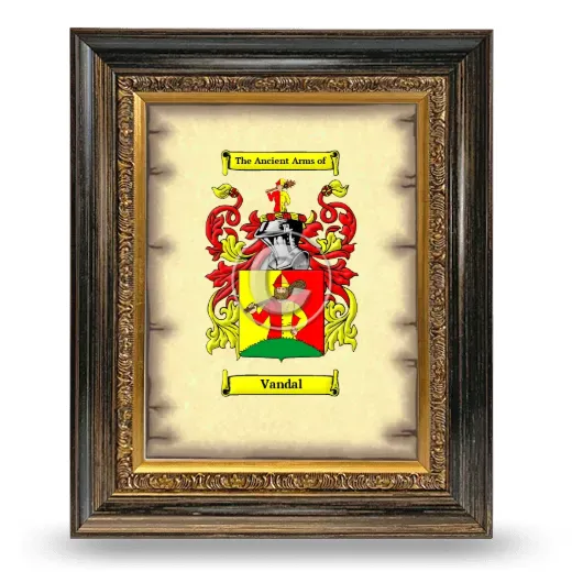 Vandal Coat of Arms Framed - Heirloom