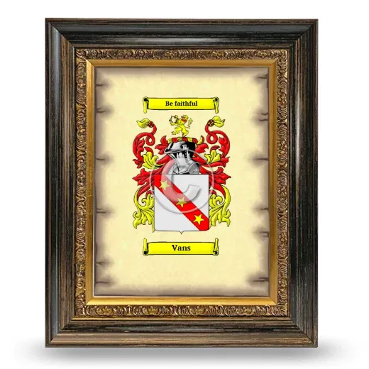 Vans Coat of Arms Framed - Heirloom