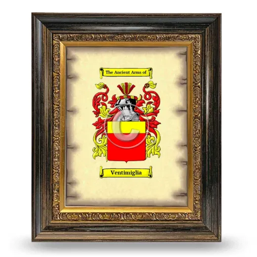 Ventimiglia Coat of Arms Framed - Heirloom
