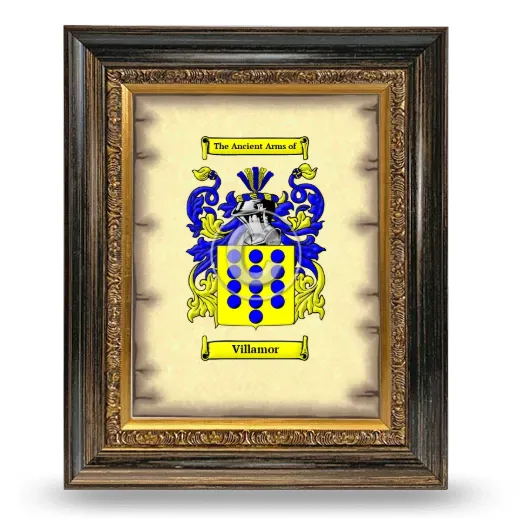 Villamor Coat of Arms Framed - Heirloom