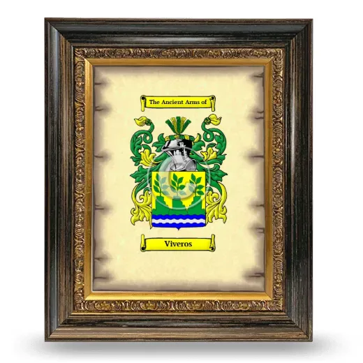 Viveros Coat of Arms Framed - Heirloom