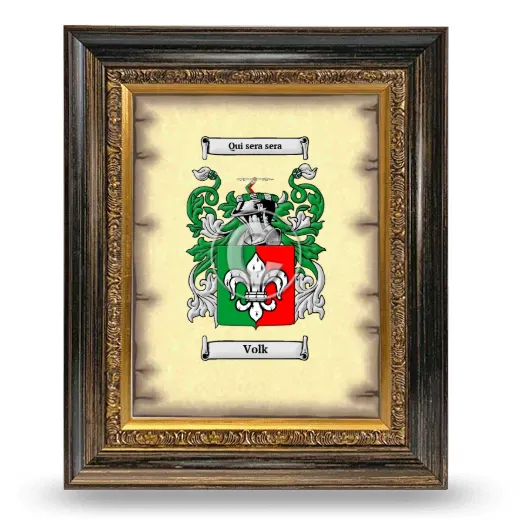 Volk Coat of Arms Framed - Heirloom