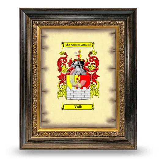 Volk Coat of Arms Framed - Heirloom