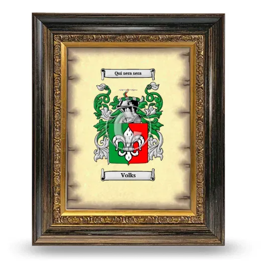 Volks Coat of Arms Framed - Heirloom