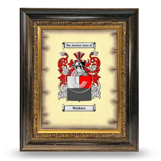 Waiters Coat of Arms Framed - Heirloom
