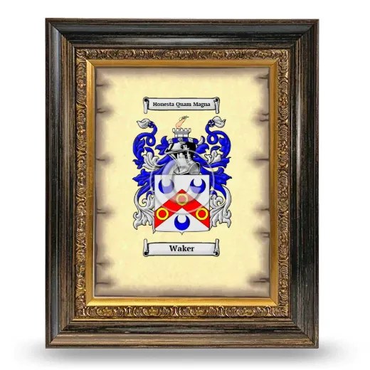 Waker Coat of Arms Framed - Heirloom