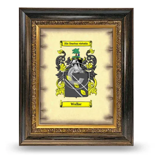 Wallar Coat of Arms Framed - Heirloom