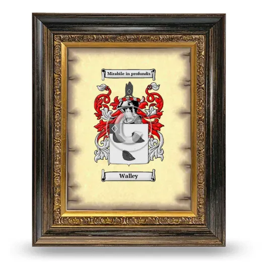 Walley Coat of Arms Framed - Heirloom