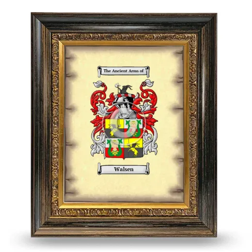 Walsen Coat of Arms Framed - Heirloom
