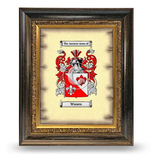 Wanen Coat of Arms Framed - Heirloom