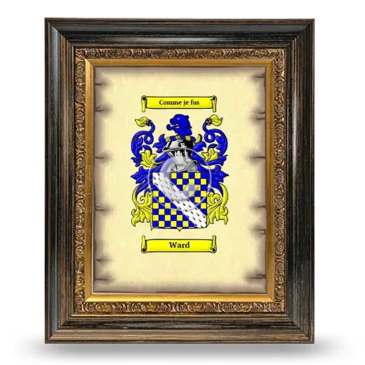 Ward Coat of Arms Framed - Heirloom