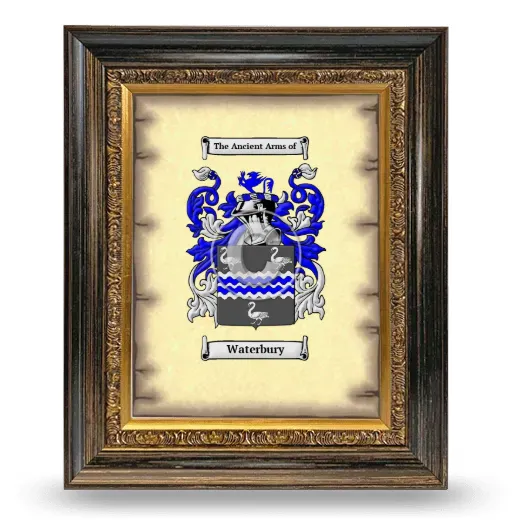 Waterbury Coat of Arms Framed - Heirloom