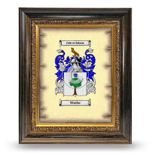 Wathe Coat of Arms Framed - Heirloom
