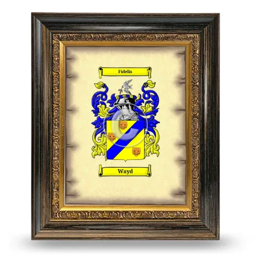 Wayd Coat of Arms Framed - Heirloom