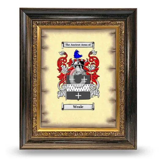 Weale Coat of Arms Framed - Heirloom
