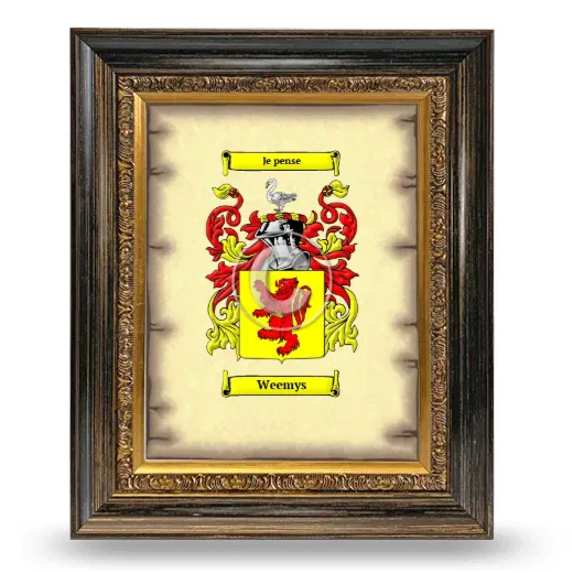 Weemys Coat of Arms Framed - Heirloom