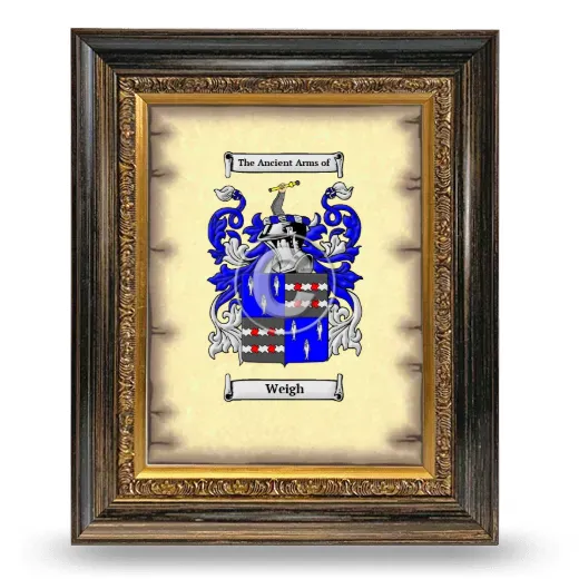Weigh Coat of Arms Framed - Heirloom