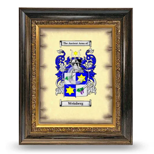 Weinberg Coat of Arms Framed - Heirloom