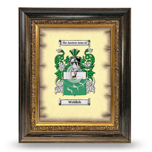 Weldish Coat of Arms Framed - Heirloom