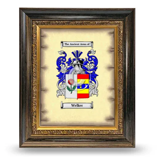 Welker Coat of Arms Framed - Heirloom
