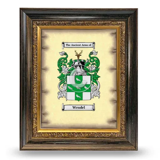 Wendel Coat of Arms Framed - Heirloom