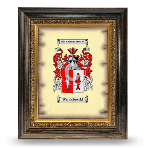 Wendolowski Coat of Arms Framed - Heirloom