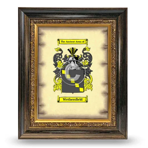 Wethersfield Coat of Arms Framed - Heirloom