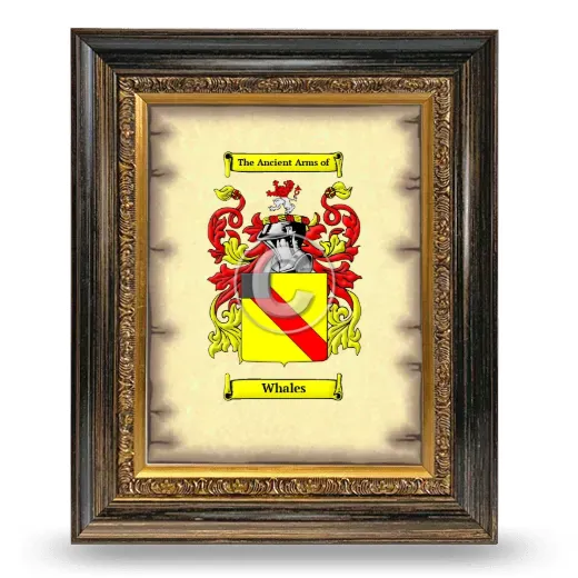 Whales Coat of Arms Framed - Heirloom