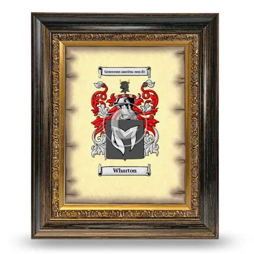 Wharton Coat of Arms Framed - Heirloom