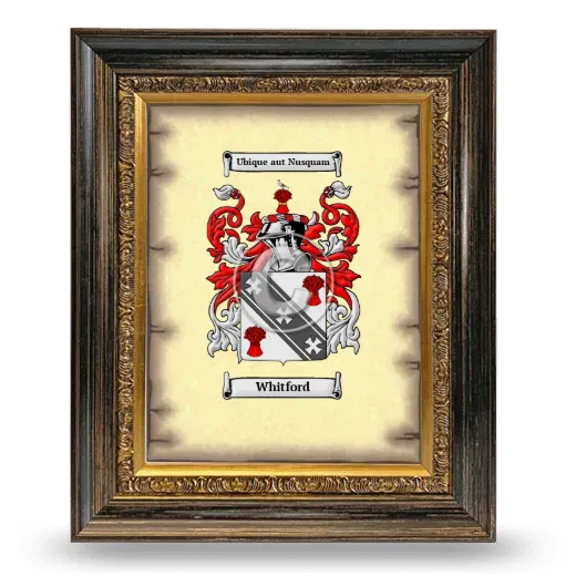 Whitford Coat of Arms Framed - Heirloom