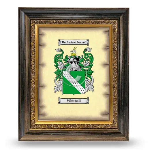 Whitnall Coat of Arms Framed - Heirloom