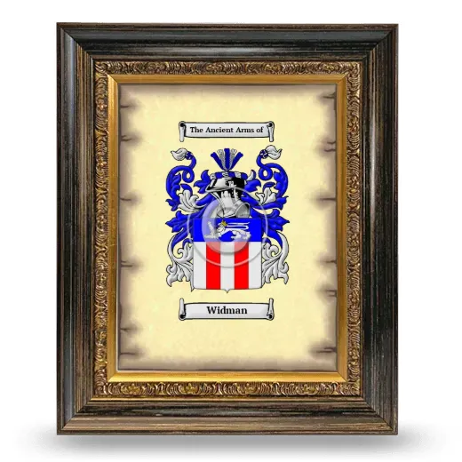 Widman Coat of Arms Framed - Heirloom