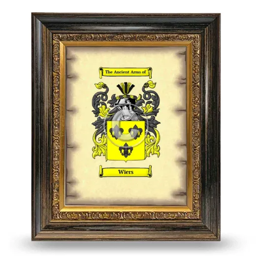 Wiers Coat of Arms Framed - Heirloom