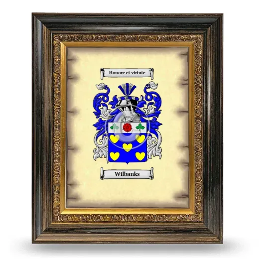 Wilbanks Coat of Arms Framed - Heirloom