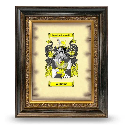Williams Coat of Arms Framed - Heirloom