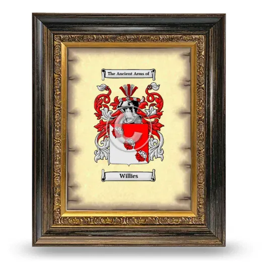 Willies Coat of Arms Framed - Heirloom