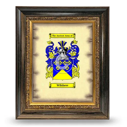 Wilshere Coat of Arms Framed - Heirloom