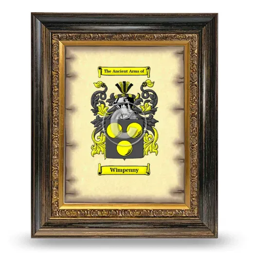 Wimpenny Coat of Arms Framed - Heirloom