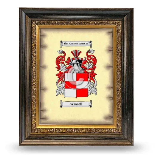 Wincell Coat of Arms Framed - Heirloom