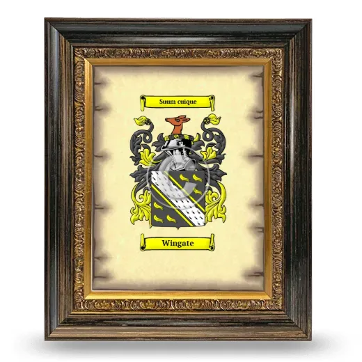 Wingate Coat of Arms Framed - Heirloom