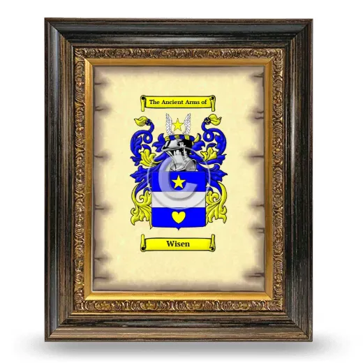 Wisen Coat of Arms Framed - Heirloom